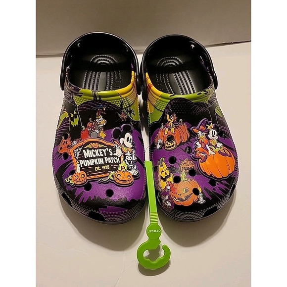 Disney Parks Halloween 2024 Mickey's Pumpkin Patch Adult Clogs Crocs Size M5/W7 - Picture 1 of 7